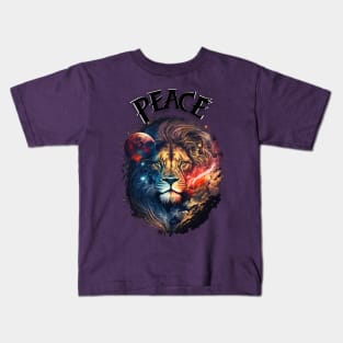 Mystic Peace Leo Lion Zodiac Sign Kids T-Shirt